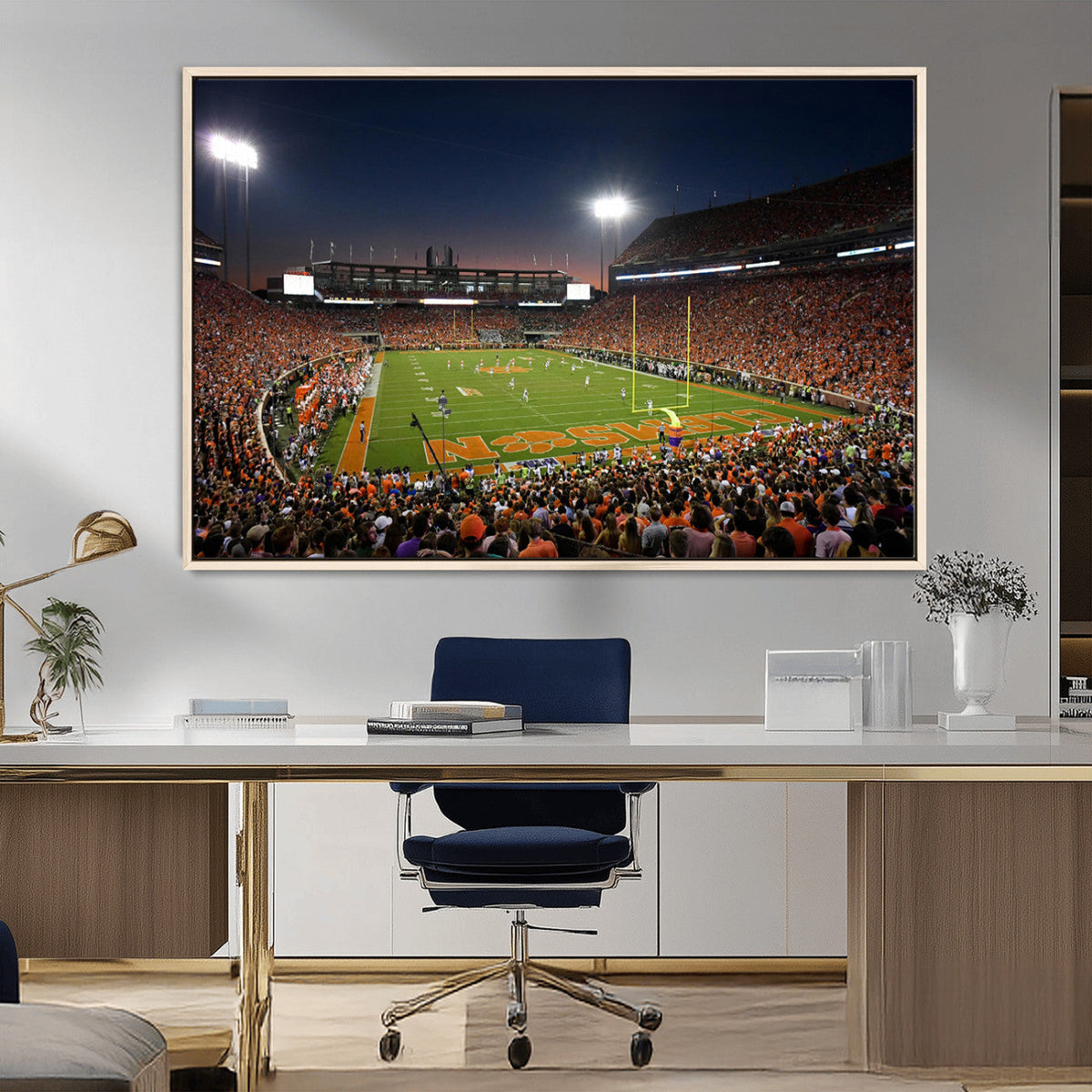 Clemson University Tigers Art Print, Football Team Print -
