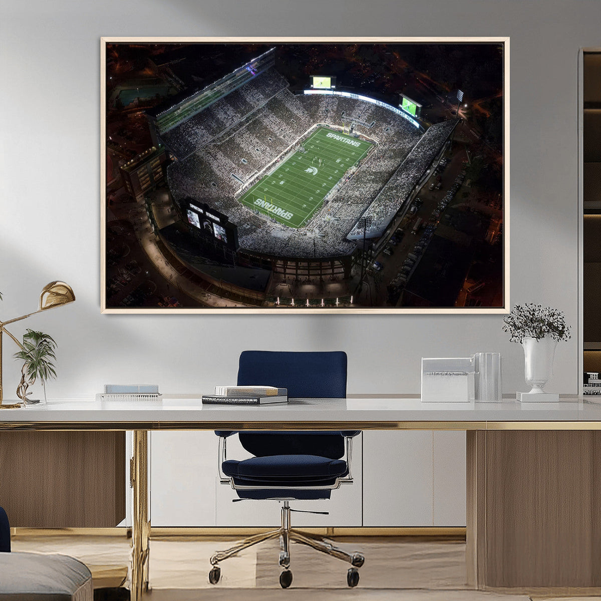 Michigan State Spartans Football Team Print - East Lansing