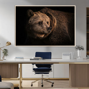 Wild Grizzly 399 Bear Canvas Wall Art Print, Bear Animal