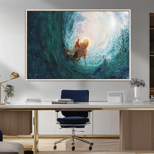 Powerful Jesus Canvas Print - Hand of Salvation,