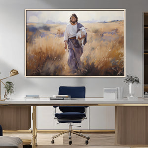 Jesus the Good Shepherd Wall Art Canvas Print - Lost Lamb