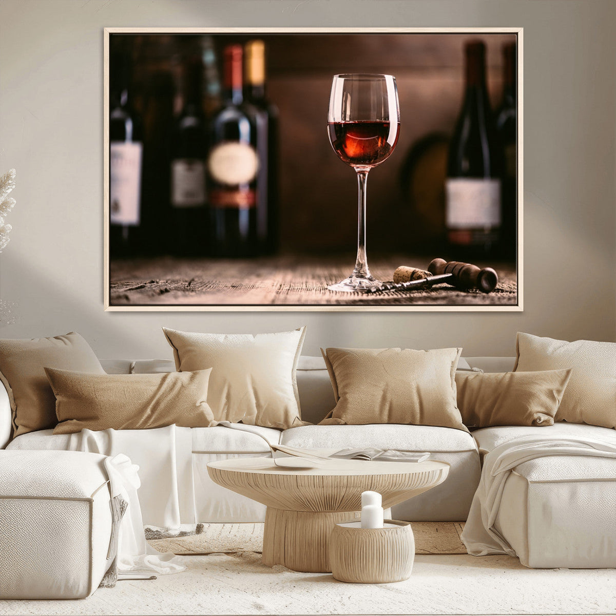 Red Wine and Bottle Canvas Print