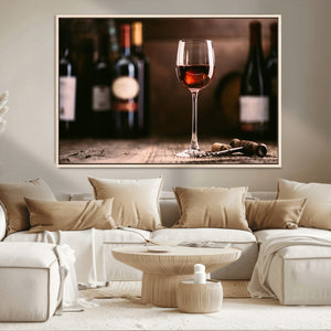 Red Wine and Bottle Canvas Print