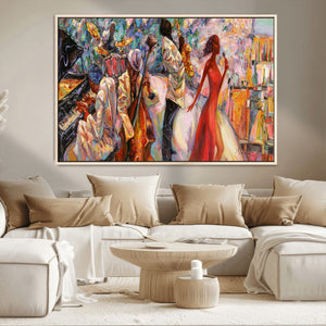 Abstract Afro American Jazz Canvas Wall Art | Music-Inspired