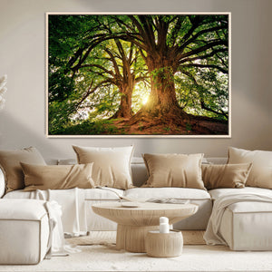 Majestic Ancient Tree Wall Art, NatureCanvas Print, Woodland