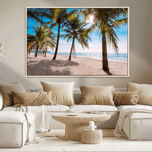 Palm Beach Tropical Island Wall Art Canvas Print