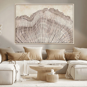 Tree Ring Wall Art Triptych, Rustic Wood Ring Canvas Print,