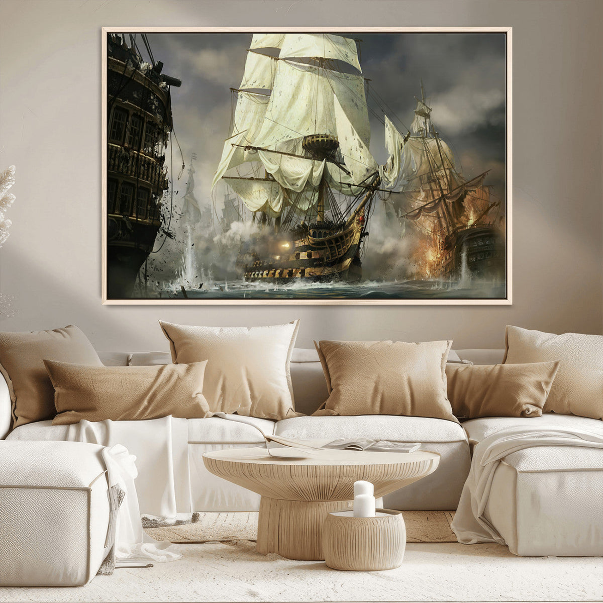 Pirate Ship War Wall Art Canvas Print