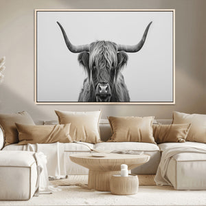 Farmhouse Longhorn Wall Art Canvas Print, Longhorn Texas