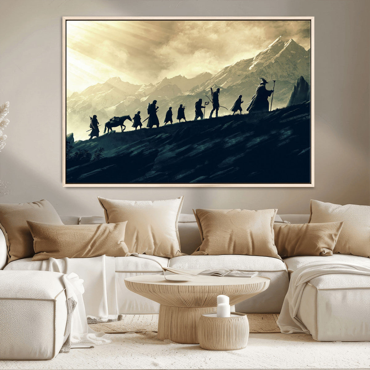 Fellowship Journey Wall Art – Fantasy Adventure Canvas Print