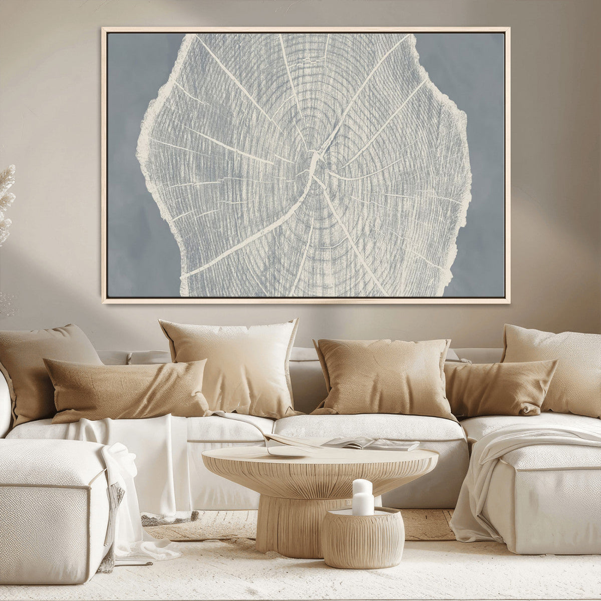Abstract Tree Ring Wall Art Canvas Print – Nature-Inspired,