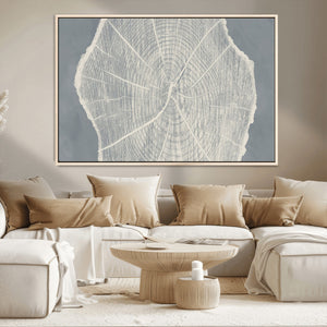 Abstract Tree Ring Wall Art Canvas Print – Nature-Inspired,