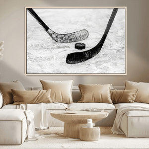 Winter Ice Hockey Sport Canvas Wall Art Print - Hockey Wall