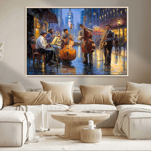 Colorful Jazz Wall Art - African American Music Canvas Print