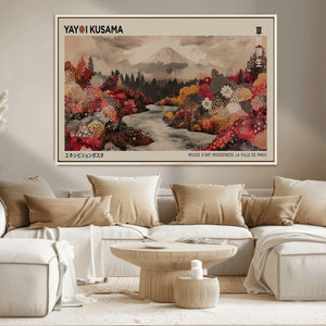 Modern Japanese Wall Art Canvas Print – Framed Abstract