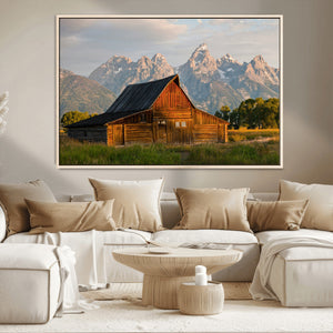 Rustic Barn Wall Art Canvas Print – Framed Grand Teton Park