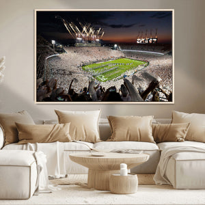Penn State Stadium Wall Art – White Out Football Game Canvas