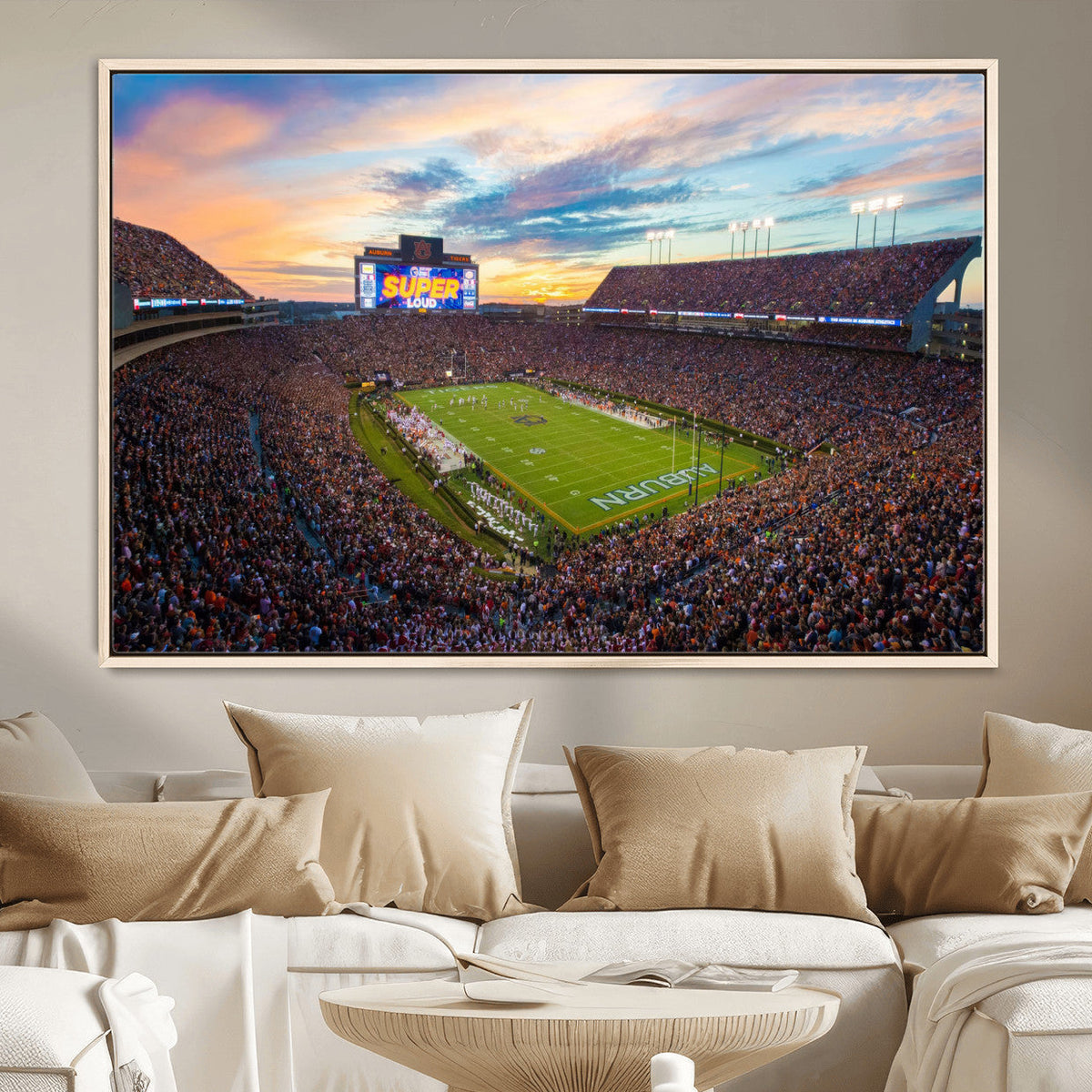 Jordan-Hare Stadium Wall Art Canvas Print, Football Stadium
