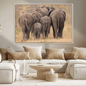 Wild Elephant Wall Art Canvas Print