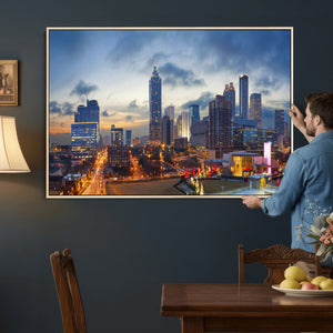 Atlanta Skyline Wall Art Canvas Print, Atlanta Downtown