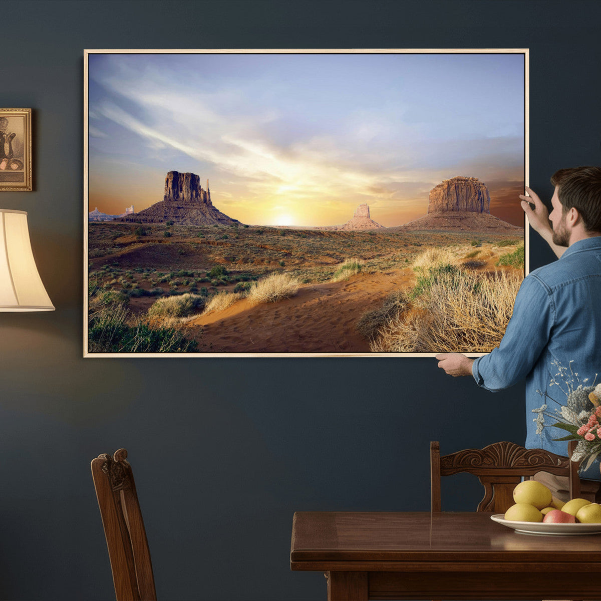 Monument Valley Desert Wall Art Canvas Print, Southwest