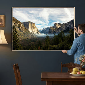 Yosemite Valley Mountain Wall Art Canvas Print, Granite