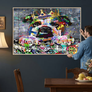 Graffiti Dog Wall Art Decor for Teen Bedroom - Abstract