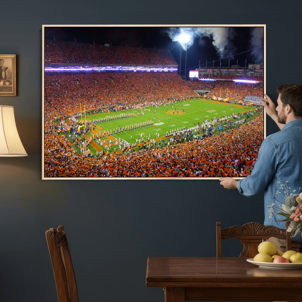 Clemson Football Stadium Wall Art Canvas Print, College