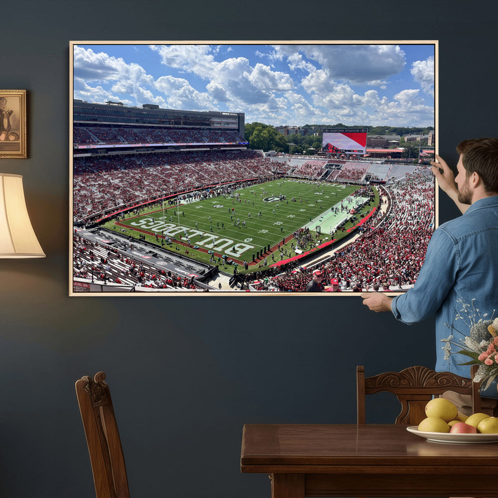 Georgia Bulldogs Stadium Wall Art Canvas Print, Sanford