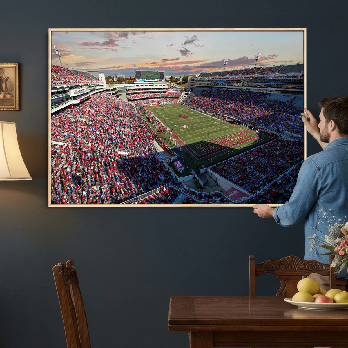 Donald W. Reynolds Razorback Stadium Wall Art Canvas Print –