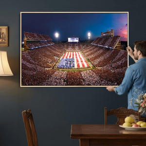 Oklahoma Memorial Stadium Wall Art Canvas Print – Oklahoma