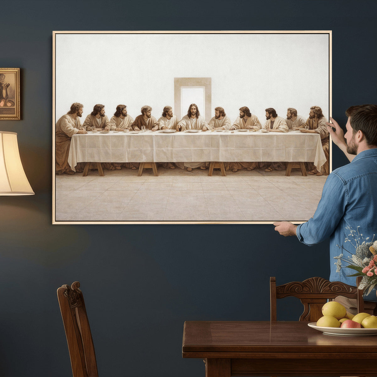The Last Supper Wall Art Canvas Print, Jesus Christ Biblical