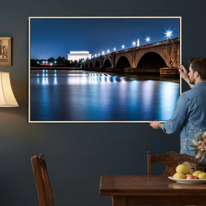 Washington DC Wall Art Canvas Print – Lincoln Memorial Night