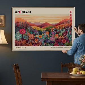 Yayoi Kusama Colorful Landscape Wall Art Canvas Print –