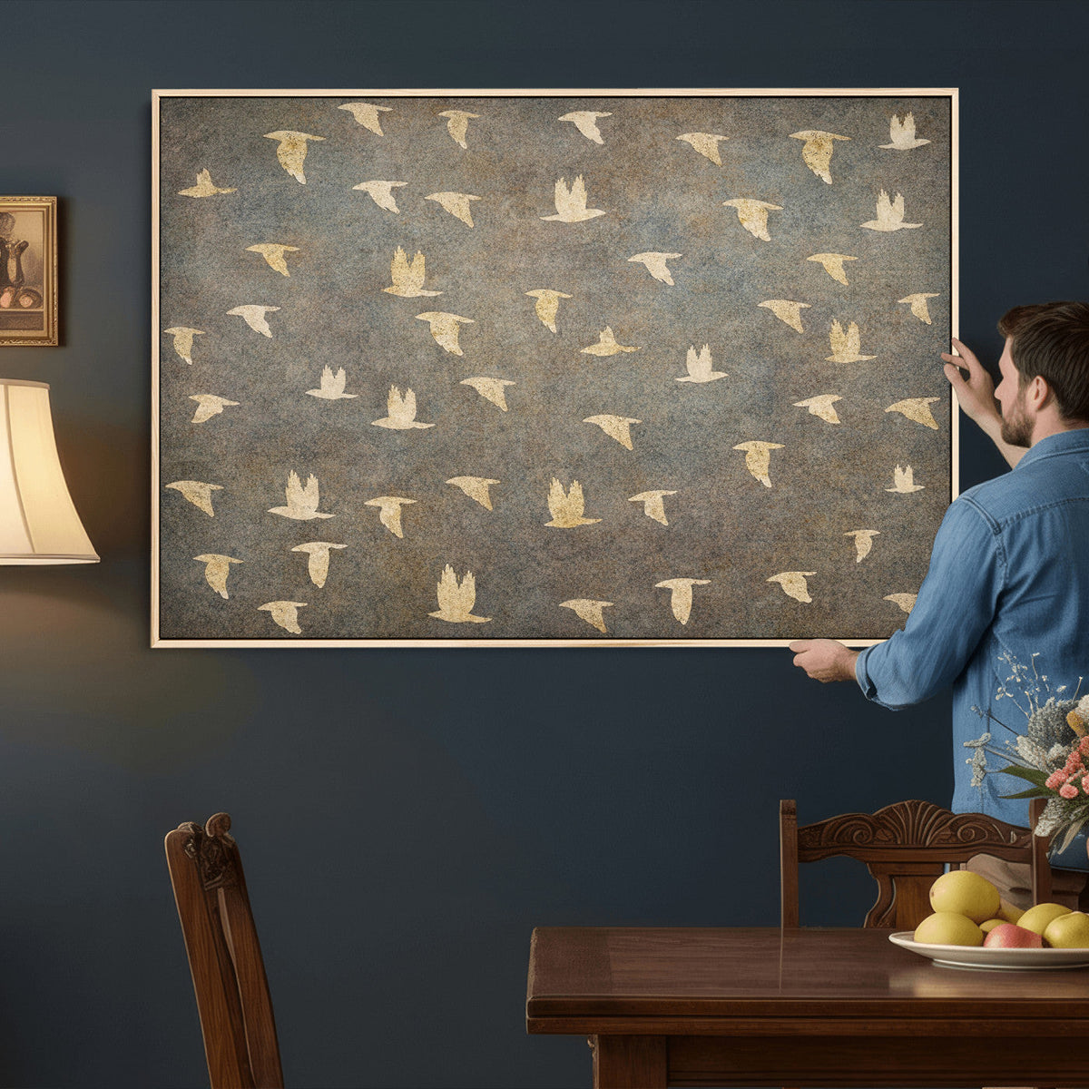 Abstract Birds Wall Art Canvas Print