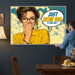 Pop Art Print Bathroom Sign Wall Art Canvas Print — Funny
