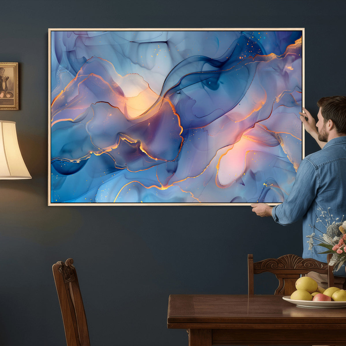 Colorful Abstract Canvas Wall Art Print, Vibrant Popup Color Art Print