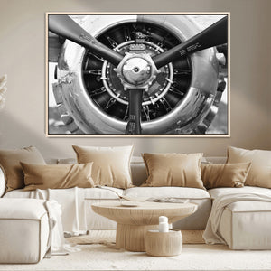 Vintage Airplane Wall Art Canvas Print