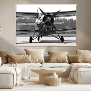 Wall Art Old War Plane Canvas Print
