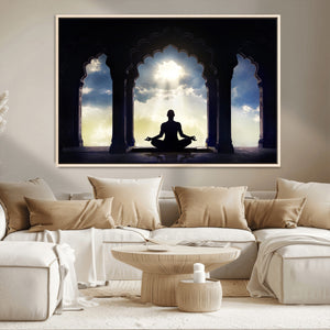 Women and Yoga Wall Art Canvas Print