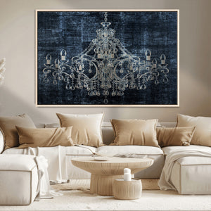 Dark Chandelier Wall Art Canvas Print