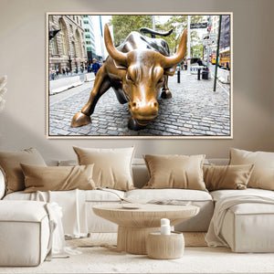 Charging Bull Wall Art Canvas Print