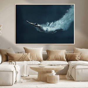 Swimmer Wall Art Canvas Print