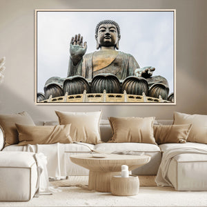 Buddha Statue Wall Art Canvas Print