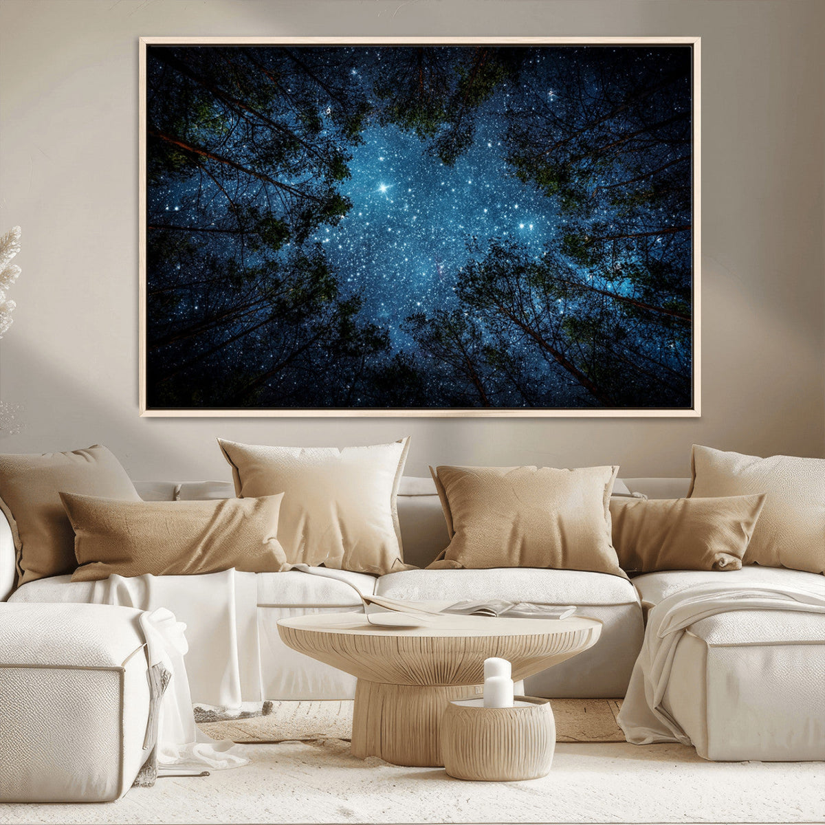 Forest and Stars Wall Art Canvas Print