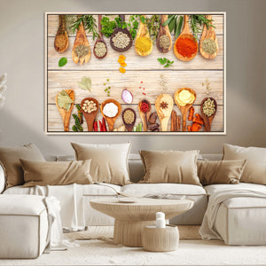 Kitchen Spice on the Table Wall Art, Kitchen Spice Wall Art