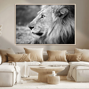 African Lion Wall Art Canvas Print – Majestic Wildlife
