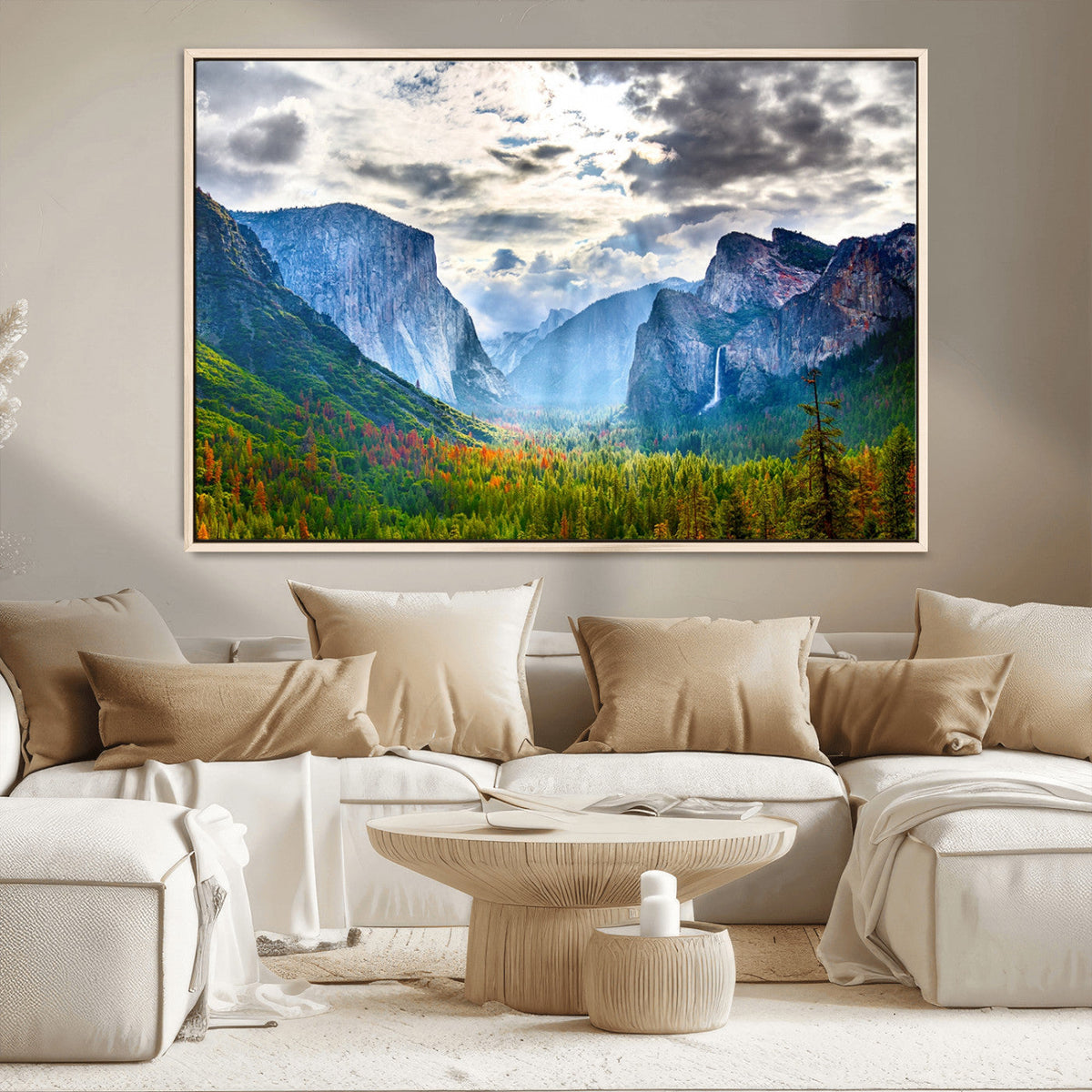 Yosemite Park Half Dome 3 Panel Canvas Print | Large Giclée