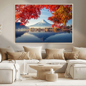 Mount Fuji Canvas Wall Art Japan Autumn Mountain Canvas
