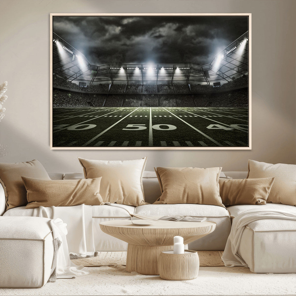 American Football Stadium Wall Art Canvas Print, Stadium